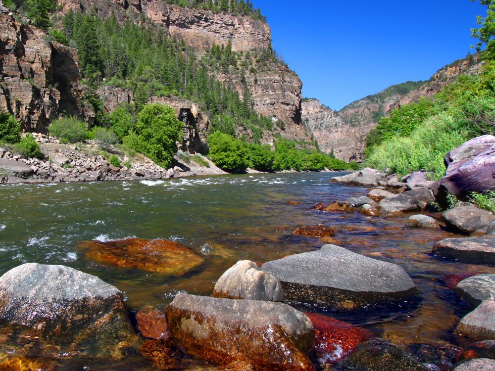 the colorado river and a deep canyon